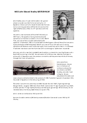 A preview of a PDF biography for Bradley, John Edward